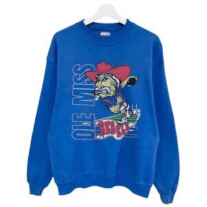 Vintage Ole Miss Rebels Football Sweatshirt, University of Mississippi Shirt Tee